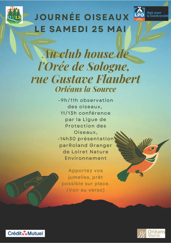 Image qui illustre: Journée oiseaux au club house de l'Orée de Sologne, Orléans La Source à Orléans - 0