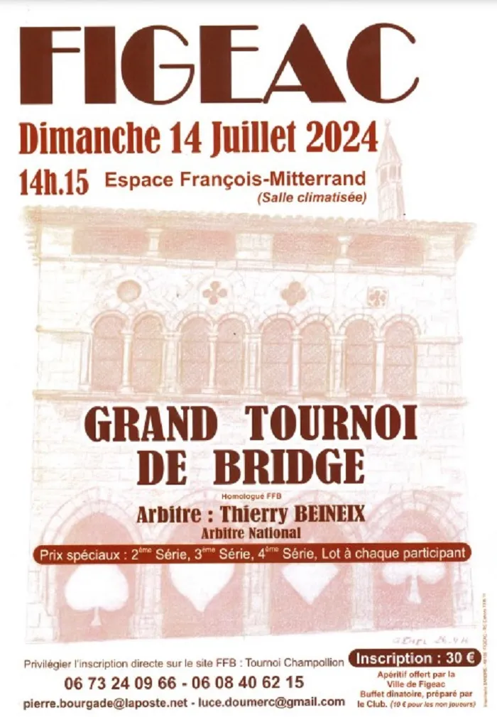 Image qui illustre: Grand Tournoi De Bridge À Figeac : Tournoi Champollion à Figeac - 0