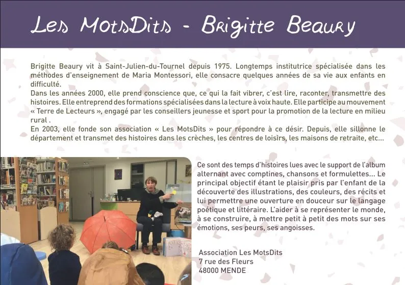 Image qui illustre: Premieres Pages - Contes Pour Les Tout Petits -&nbsp;brigitte Meaury à Langogne - 1