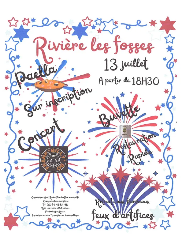 Image qui illustre: Feu D'artifice Le 13 Juillet à Rivière-les-Fosses - 0