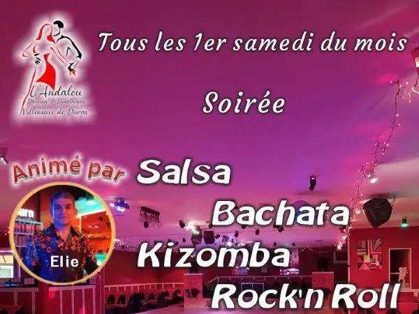 Image qui illustre: Soirée Sbkr : Salsa Bachata Kizomba Rock'n Roll Au Dancing De L'andalou