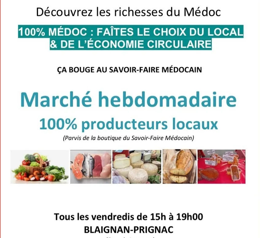 Image qui illustre: Marché 100% Producteurs Médocains à Blaignan-Prignac - 1