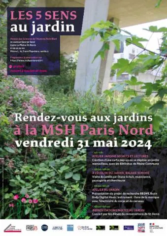 Image qui illustre: À l’écoute du jardin, balade sonore dans le jardin de la MSH Paris Nord - pour scolaires