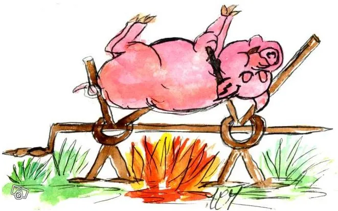 Image qui illustre: Villebramar En Fête ! Cochon À La Broche à Villebramar - 0