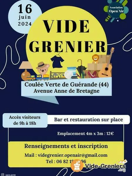 Image qui illustre: Vide-greniers par l'association Open'Air à Guérande - 0