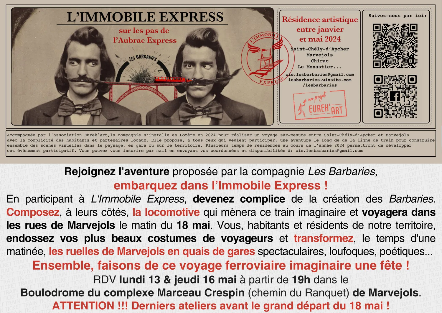 Image qui illustre: L'immobile Express : Ateliers Chorégraphiés Gratuits -&nbsp;les Barbaries à Marvejols - 1