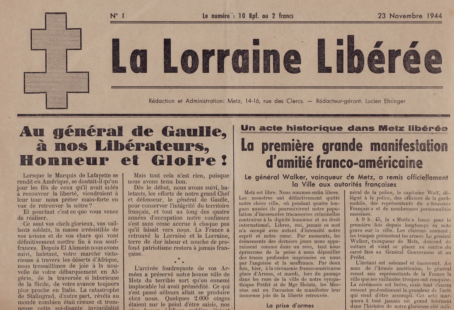 Image qui illustre: Découvrez la libération de la Moselle en 1944-1945 à travers la presse à Hagondange - 0