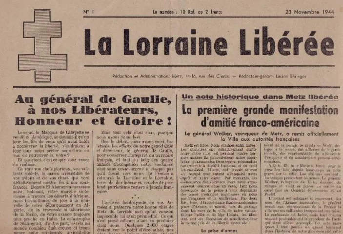 Image qui illustre: Découvrez la libération de la Moselle en 1944-1945 à travers la presse