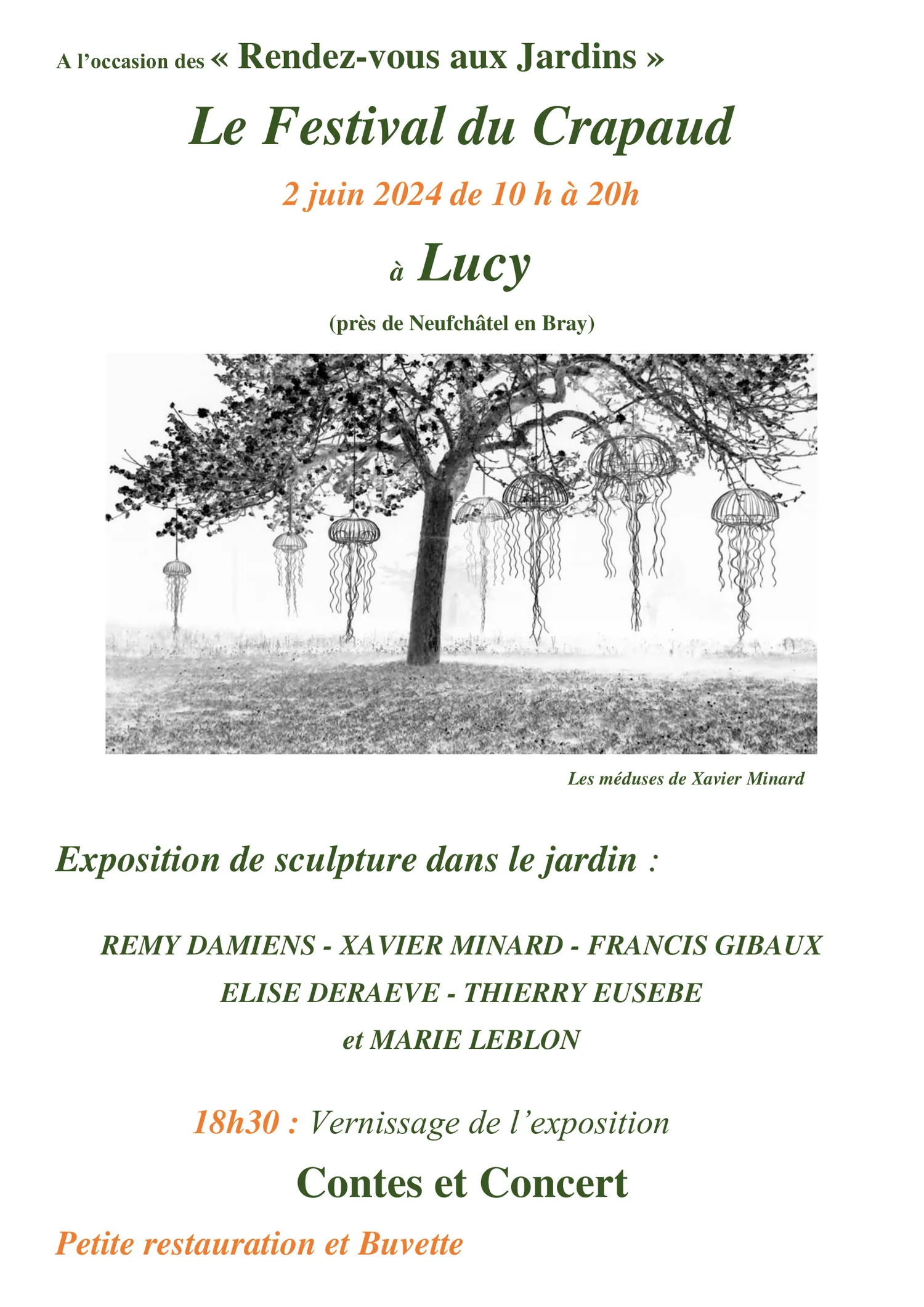 Image qui illustre: Exposition de Sculpture dans le jardin du Crapaud à Trois Pattes à Lucy - 0