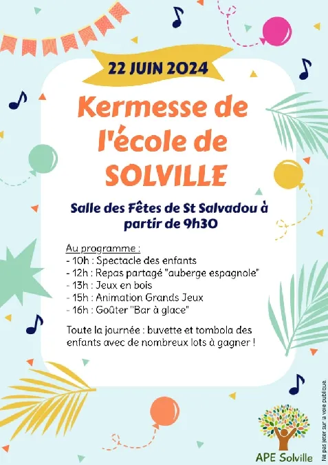 Image qui illustre: Kermesse De L'école De Solville À St-salvadou à Le Bas Ségala - 0