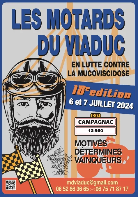 Image qui illustre: 18ème Rassemblement Des Motards Du Viaduc à Campagnac - 0
