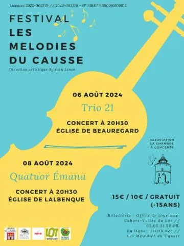 Image qui illustre: Festival Les Mélodies Du Causse: Quatuor Emana