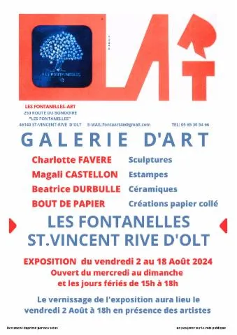 Image qui illustre: Exposition À La Galerie Les Fontanelles: Beatrice Durbulle, Magali Castellon, Charlotte Favère Et Bout De Papier