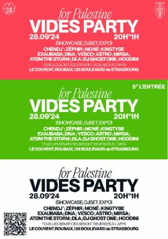 Image qui illustre: VIDES PARTY FOR PALESTINE // LE COUVENT-ROUBAIX