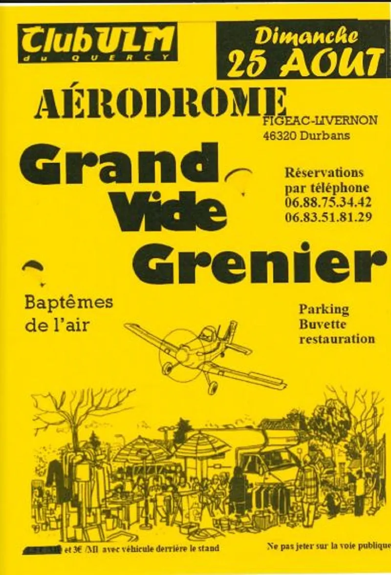 Image qui illustre: Grand Vide-greniers Aérodrome Figeac Livernon à Livernon - 0
