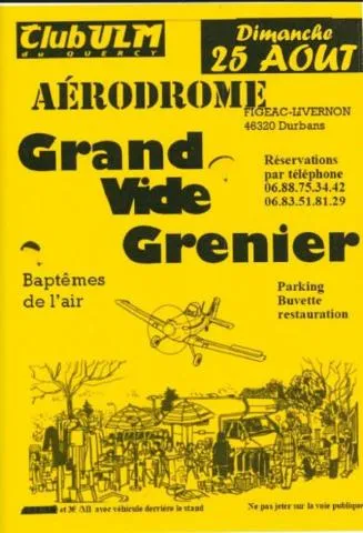 Image qui illustre: Grand Vide-greniers Aérodrome Figeac Livernon