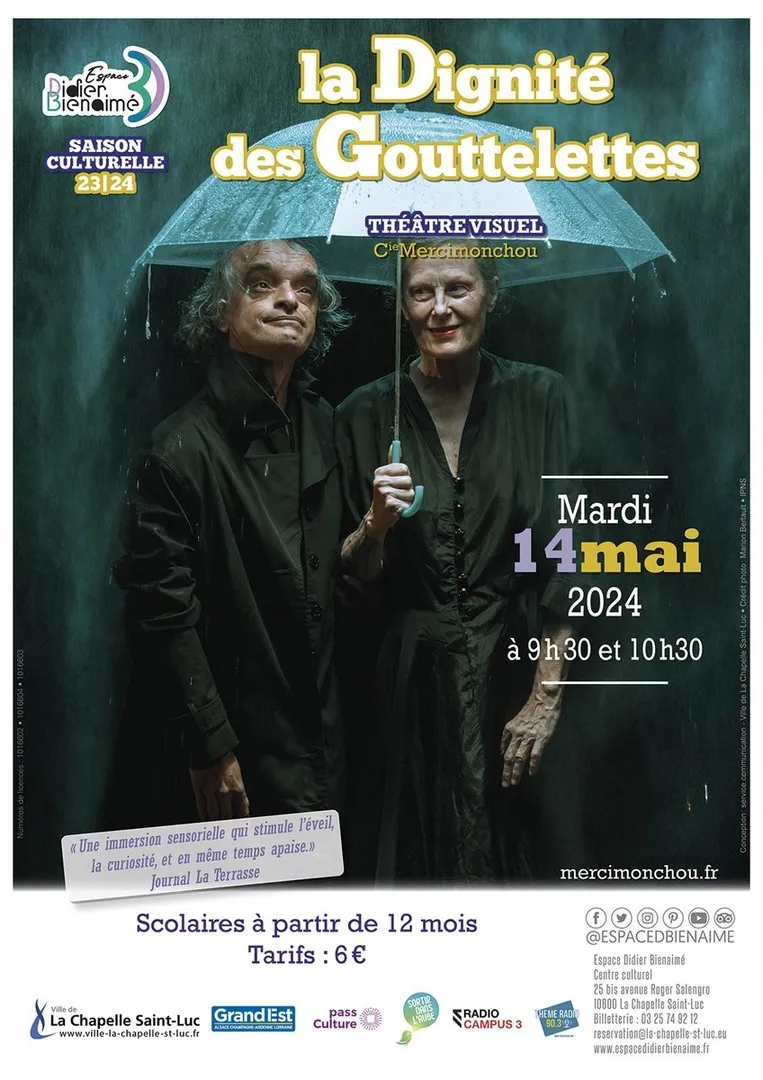 Image qui illustre: « La Dignité Des Gouttelettes » Compagnie Mercimonchou à La Chapelle-Saint-Luc - 0