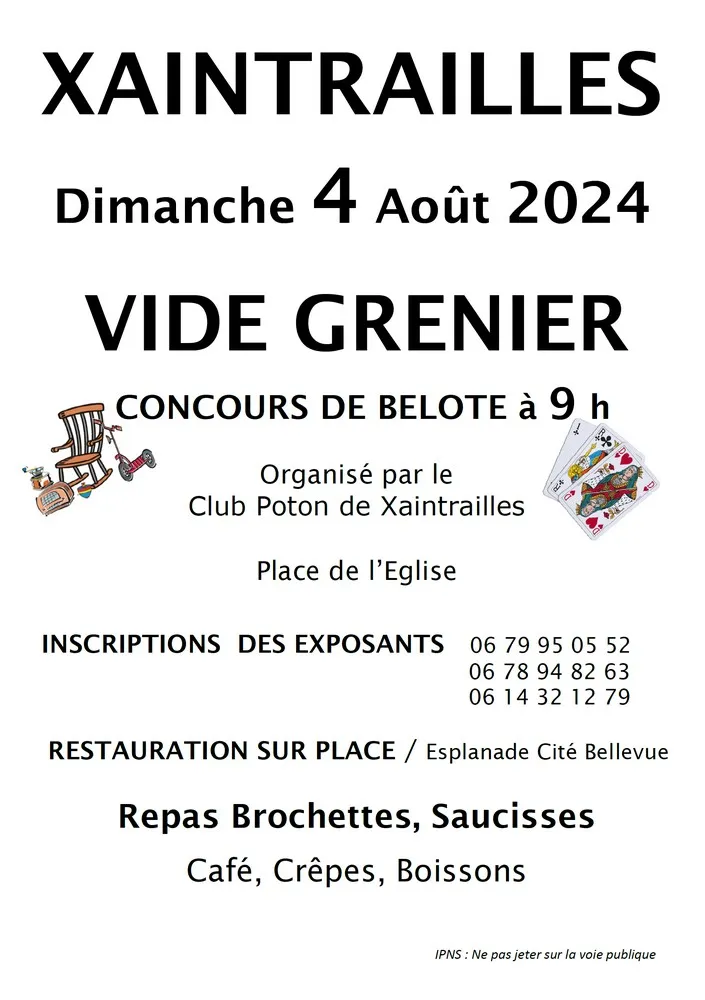 Image qui illustre: Vide grenier et concours de belote à Xaintrailles - 0