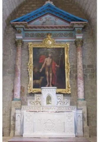 Image qui illustre: Découverte du tableau et du cadre restaurés de l'église de Mirepoix