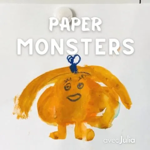 Image qui illustre: Créez un monstre en monotype avec votre enfant