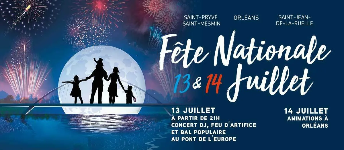 Image qui illustre: Festivités du 13 juillet - Feu d'artifice à Orléans à Saint-Pryvé-Saint-Mesmin - 0