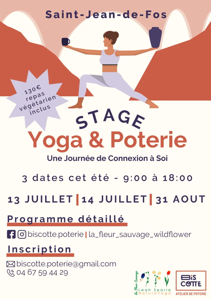 Image qui illustre: Stage Yoga Et Poterie à Saint-Jean-de-Fos - 1