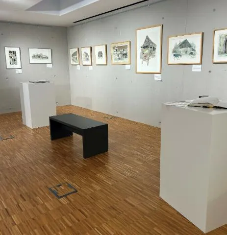 Image qui illustre: Exposition temporaire d'aquarelles aux couleurs empreintes de nostalgie