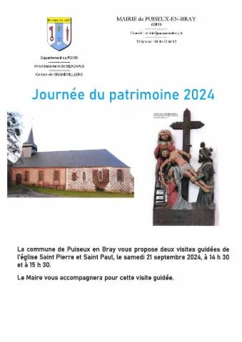 Image qui illustre: Visites guidées de l'église Saint Pierre et Saint Paul de Puiseux en Bray