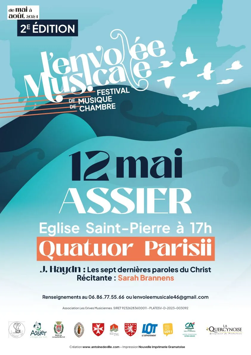Image qui illustre: Festival « L’envolée Musicale», Quatuor Parisii À Assier à Assier - 0