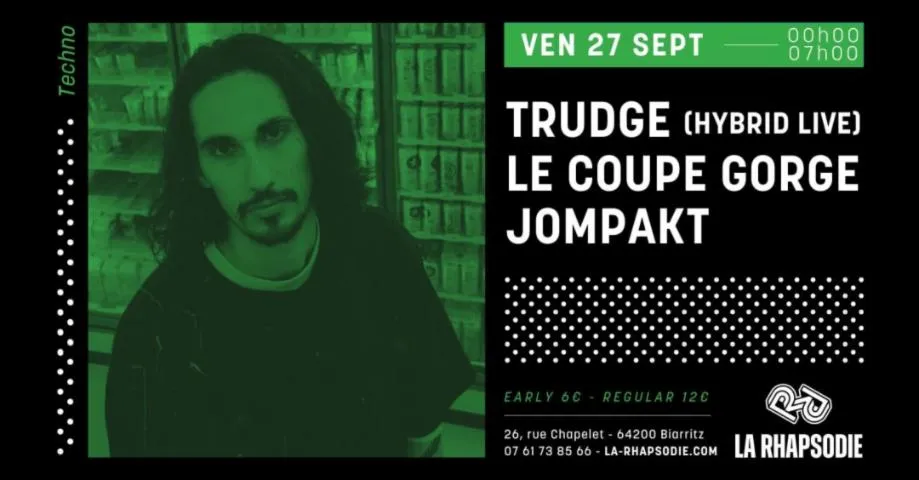 Image qui illustre: Trudge (Hybrid Live) • Le Coupe Gorge • Jompakt