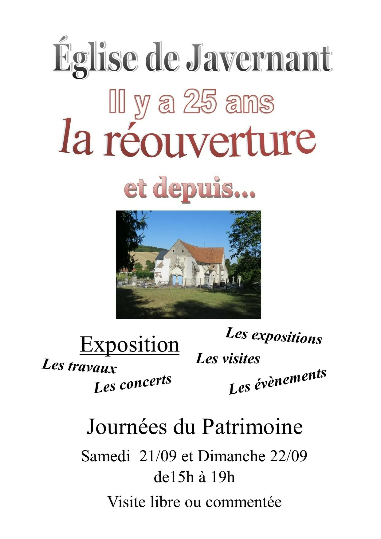 Image qui illustre: Visite commentée d'une église à la découverte de sa rénovation et des événements qu'elle abrite à Javernant - 0