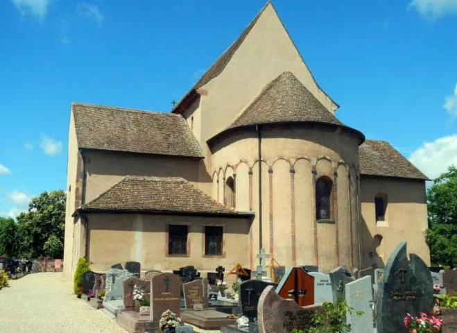 Image qui illustre: Visitez la plus ancienne église romane d'Alsace