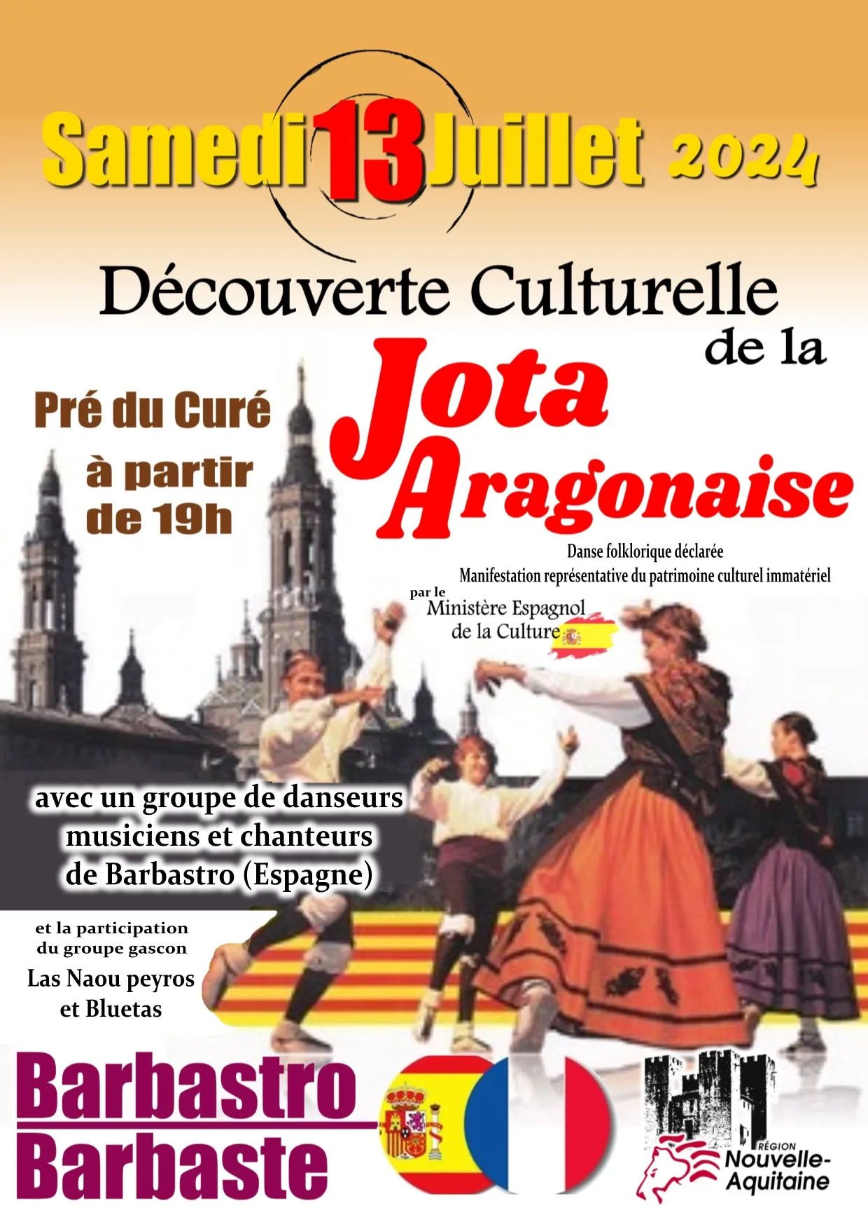 Image qui illustre: Découverte culturelle de la Jota Aragonaise à Barbaste - 0