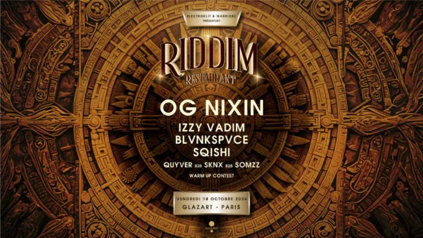 Image qui illustre: RIDDIM RESTAURANT X GLAZART : OG NIXIN, IZZY VADIM & more