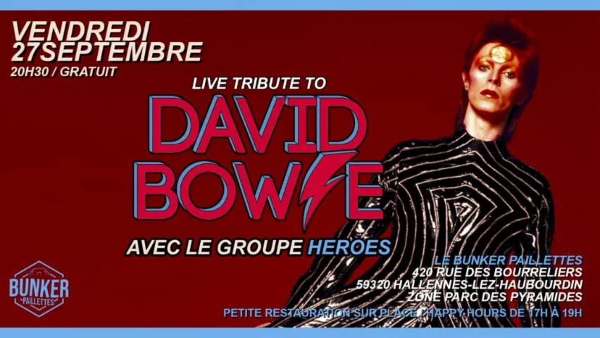 Image qui illustre: TRIBUTE TO DAVID BOWIE - AVEC "HEROES"