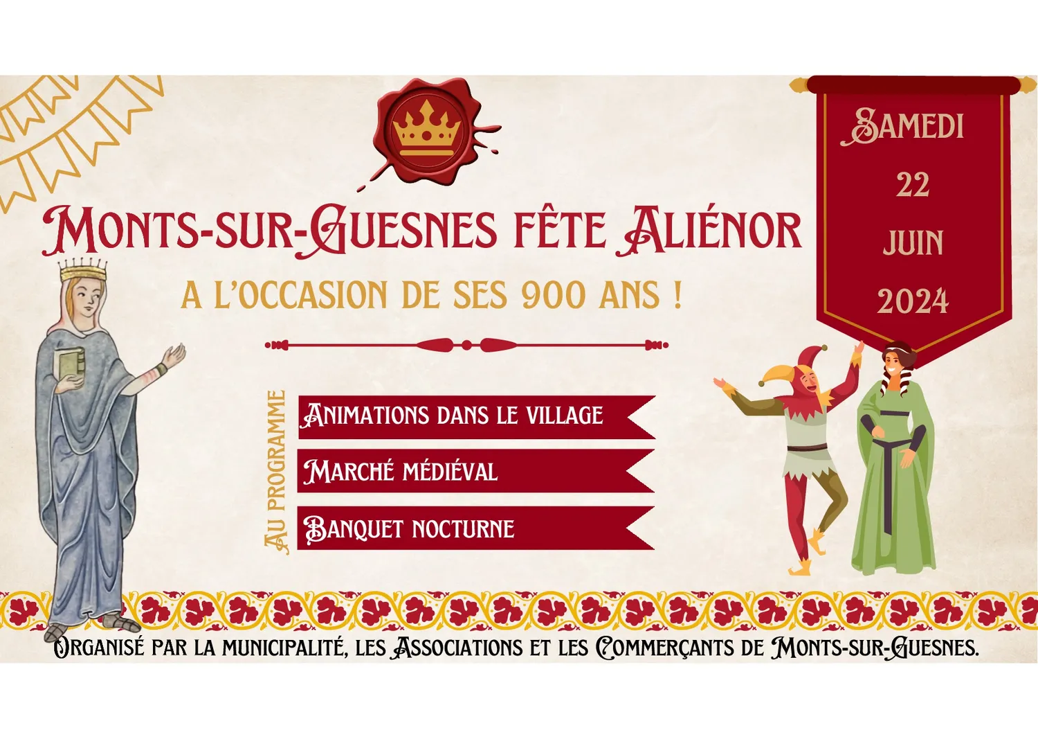 Image qui illustre: Monts sur Guesnes fête Aliénor à Monts-sur-Guesnes - 0