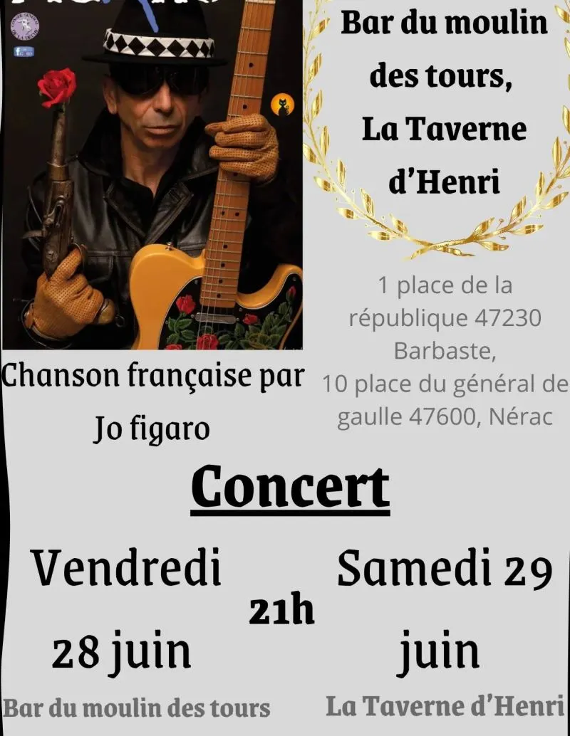Image qui illustre: Concert chanson française Jo Figaro à Nérac - 0