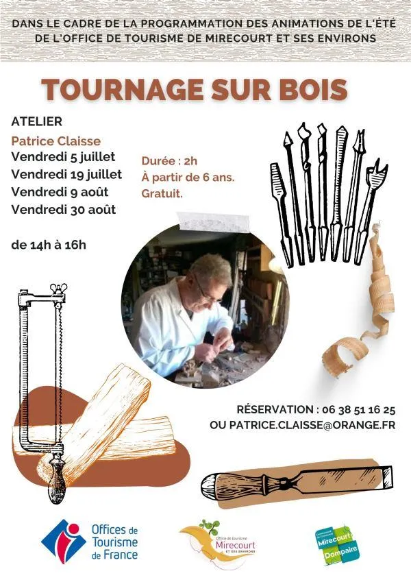 Image qui illustre: Visite De L'atelier De Patrice Claisse : Ébéniste, Sculpteur Et Tourneur Sur Bois à Begnécourt - 0