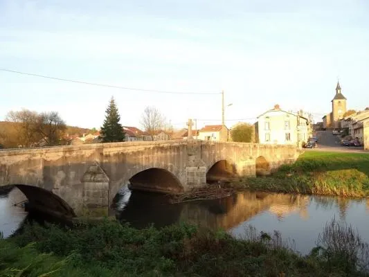 Image qui illustre: Le vieux pont sur le Sânon à Crévic - 1