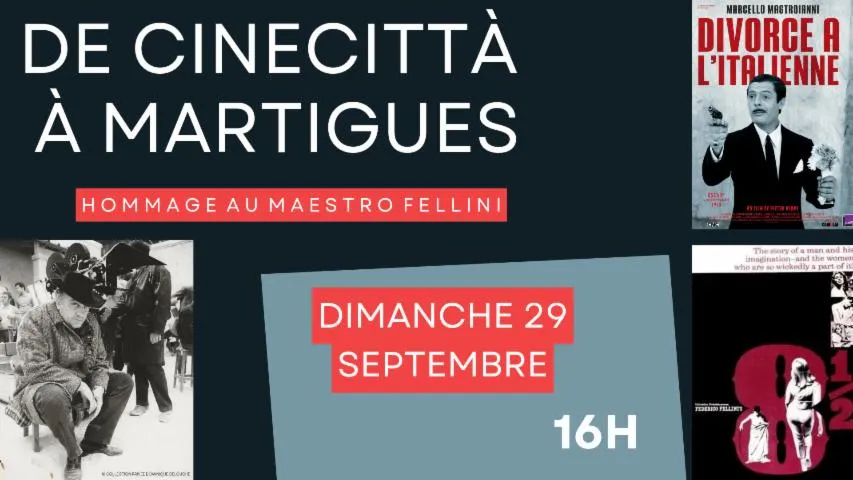 Image qui illustre: De Cinecittà à Martigues - Hommage au maestro Fellini - Divorce à l’italienne et Huit et Demi