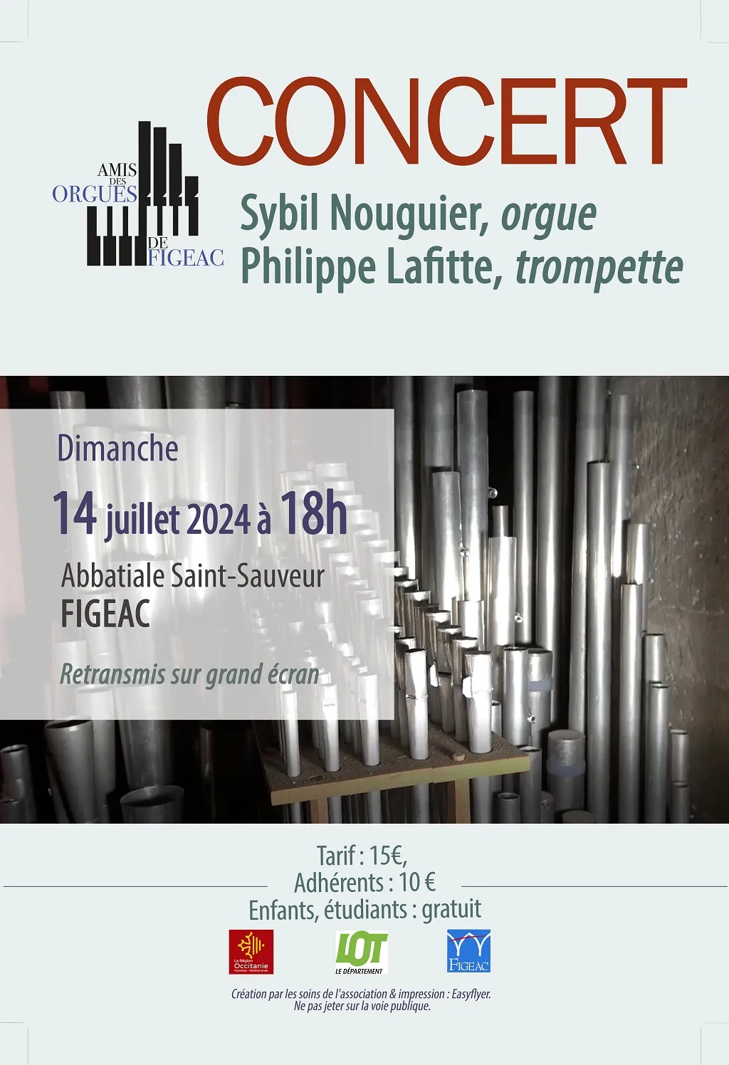 Image qui illustre: Concert Des Amis Des Orgues : Orgue Et Trompette à Figeac - 0