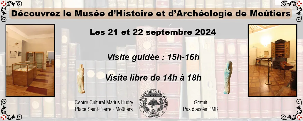 Image qui illustre: Visite guidée à trois voix de la bibliothèque et du musée d'Histoire et d'Archéologie de l'Académie de la Val d'Isère à Moûtiers - 0