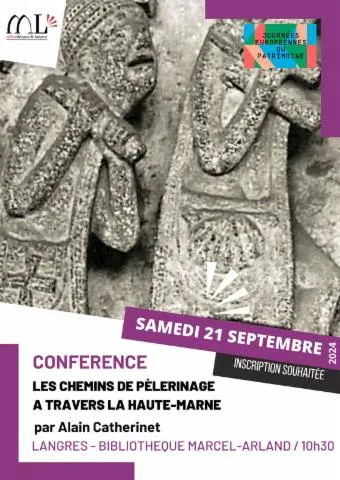 Image qui illustre: Journées Européennes Médiathèque - Conférence: Les Chemins De Pèlerinage À Travers La Haute-marne Par Alain Catherinet