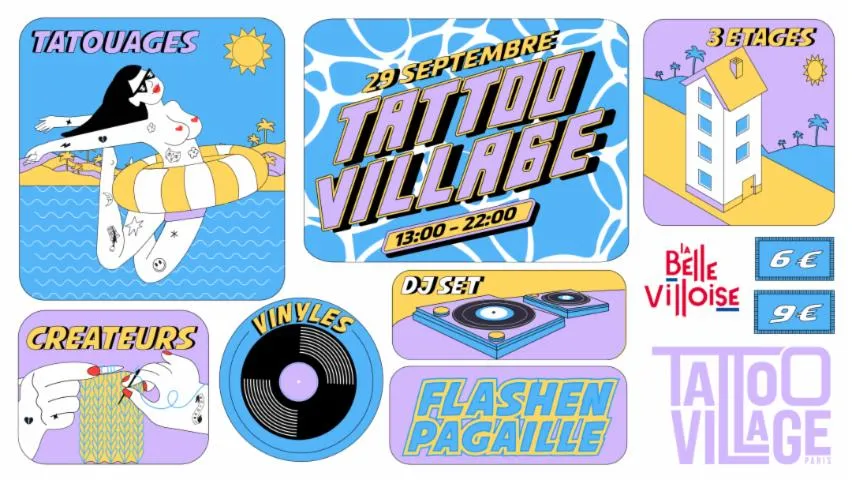 Image qui illustre: Tattoo Village - Flash En Pagaille