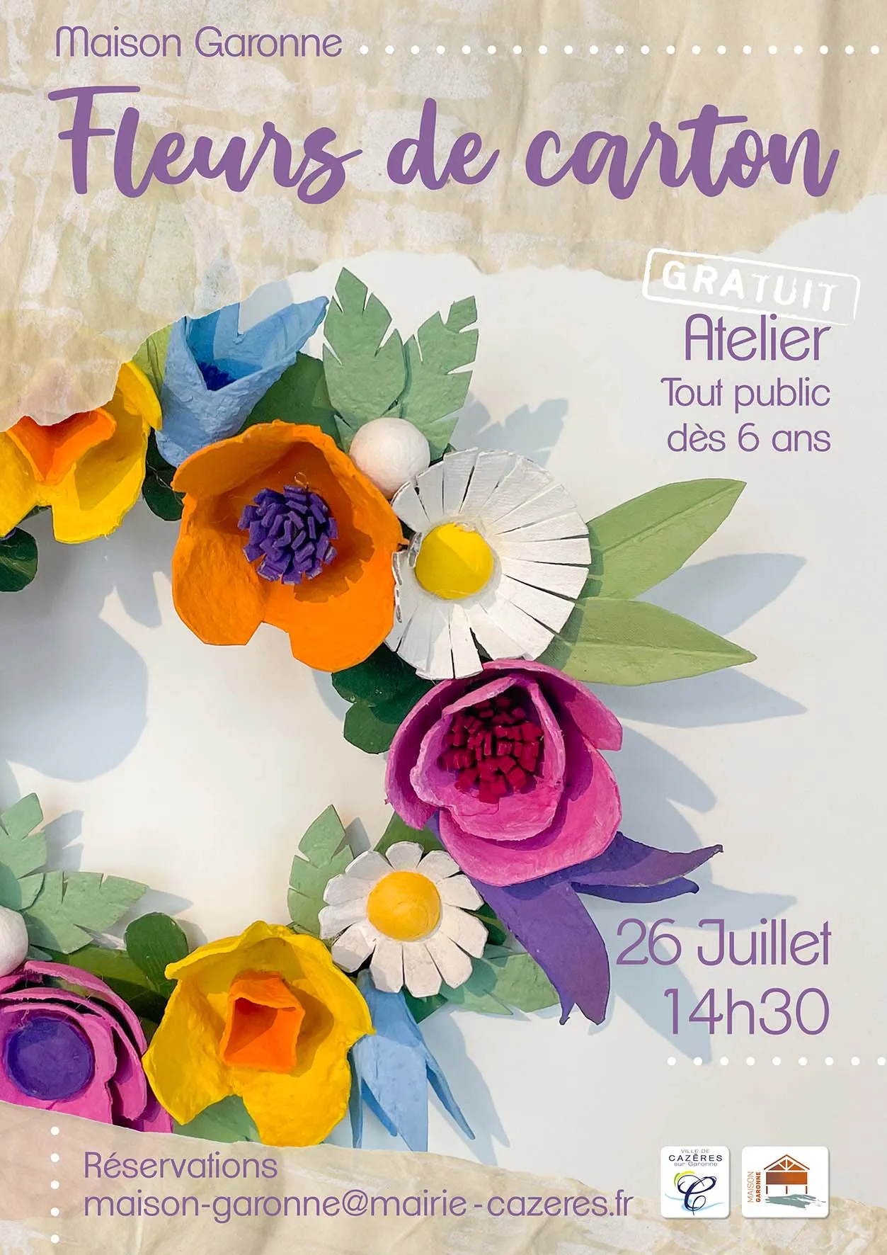 Image qui illustre: Atelier Fleurs De Carton à Cazères - 0
