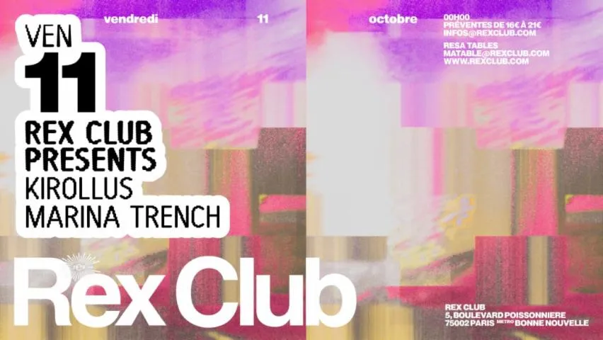 Image qui illustre: Rex Club Presents: Kirollus, Marina Trench