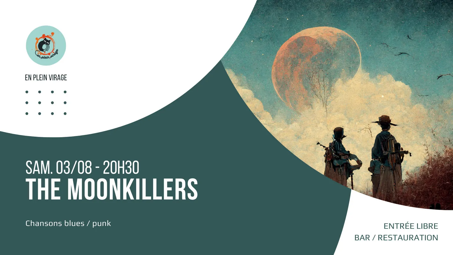 Image qui illustre: The Moonkillers [chansons blues-punk] à Queaux - 0