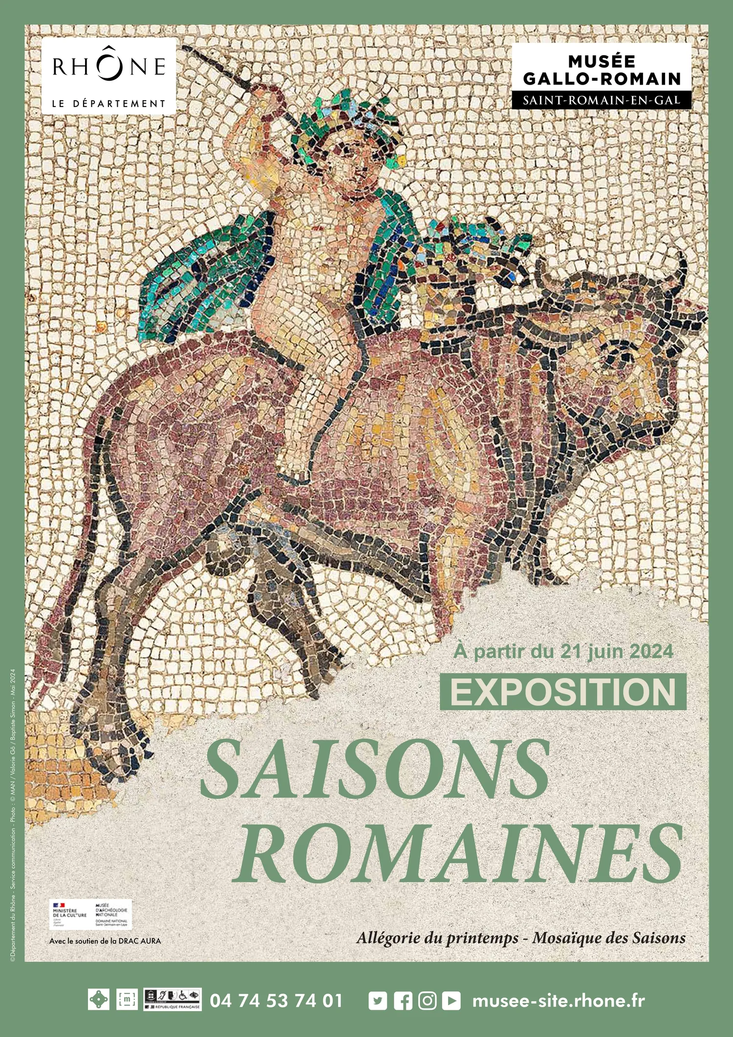Image qui illustre: Visite flash de 20mn: présentation de l'exposition temporaire Saisons romaines à Saint-Romain-en-Gal - 0