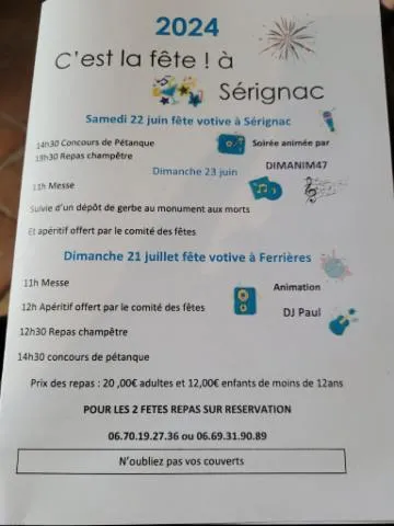 Image qui illustre: Fête Votive De Ferrières À Sérignac