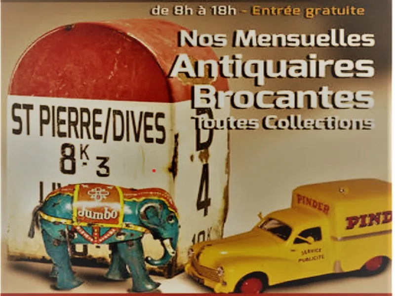 Image qui illustre: Marché D'antiquités Brocantes Mensuel De Saint-pierre-en-auge à Saint-Pierre-en-Auge - 0
